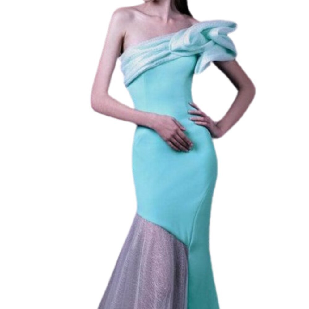 SALE NWT MNM Couture G1010 Evening Dress Aqua Size 6